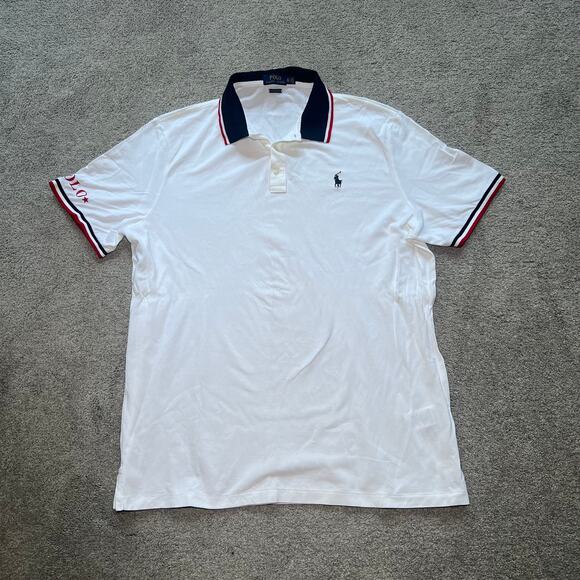 Polo Ralph Lauren Men XL Classic Fit Mesh Polo Short Sleeve Spellout - Picture 1 of 6
